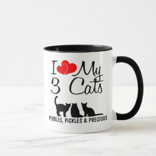 Mug J'aime mes trois chats