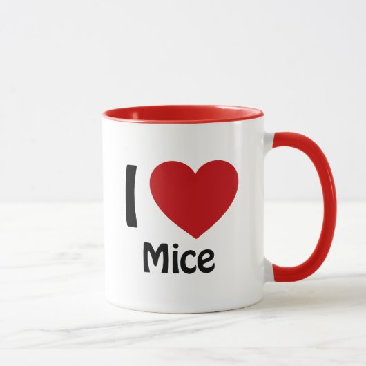 Mug J'aime Mice (Droite)