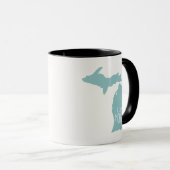 Mug J'aime Michigan Blue Grey (Devant droit)
