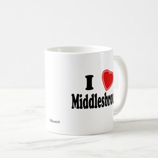 Mug J'aime Middlesbrough (Devant droit)