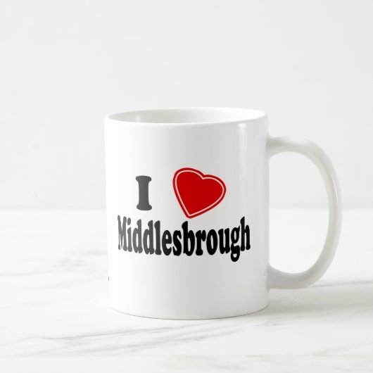 Mug J'aime Middlesbrough (Droite)