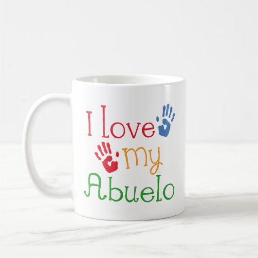 Mug J'Aime Mon Abuelo (Empreintes À Main) (Gauche)