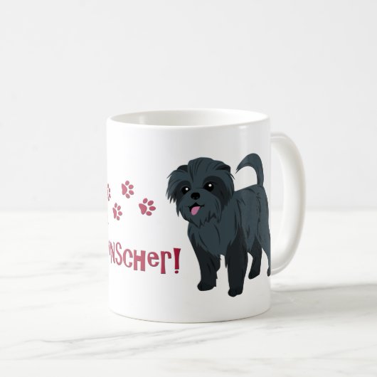 Mug J'Aime Mon Affenpinscher ! (Devant droit)
