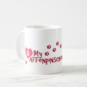 Mug J'Aime Mon Affenpinscher ! (Devant gauche)