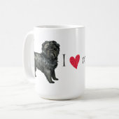 Mug J'aime mon Affenpinscher (Devant gauche)