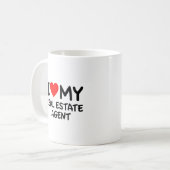 Mug J'aime mon agent immobilier (Devant gauche)