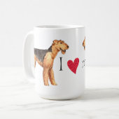 Mug J'aime mon Airedale (Devant gauche)
