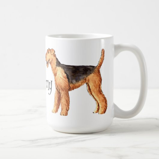 Mug J'aime mon Airedale (Droite)