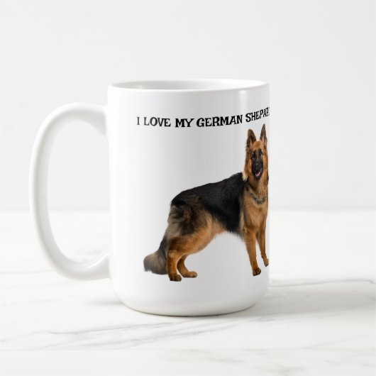 Mug J'Aime Mon Allemand Shepard (Gauche)