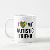 Mug J'aime mon ami autiste (Gauche)