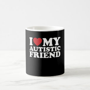 Mug J'Aime Mon Ami Autiste Autisme Coeur