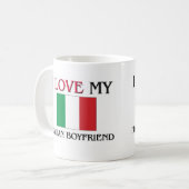 Mug J'aime mon ami italien (Devant gauche)