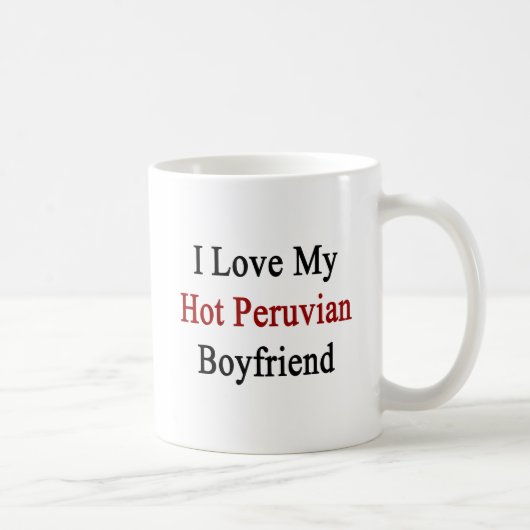 Mug J'aime mon ami péruvien chaud (Droite)