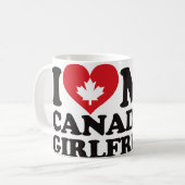 Mug J'aime mon amie canadienne (Devant gauche)
