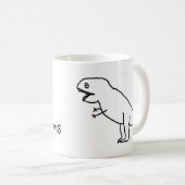 Mug J'aime mon arms/T-REX minuscule (Devant droit)