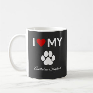 Mug J'aime mon Australian Shepherd chien nom personnal