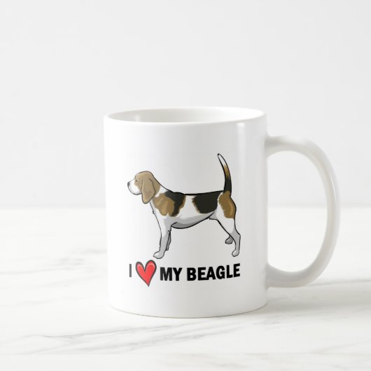 Mug J'aime mon beagle (Droite)