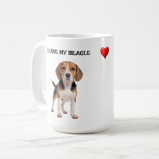 Mug J'aime mon Beagle (Devant gauche)