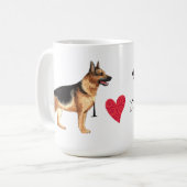 Mug J'aime mon berger allemand (Devant gauche)