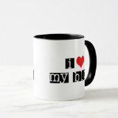 Mug J'Aime Mon Blog À Cœur (Devant droit)