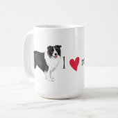 Mug J'aime mon border collie (Devant gauche)