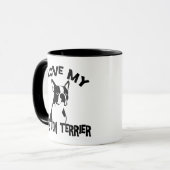 Mug J'aime mon Boston Terrier (Devant gauche)