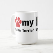 Mug J'aime mon Boston Terrier (Devant gauche)