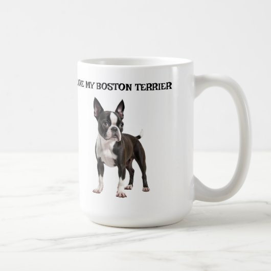 Mug J'Aime Mon Boston Terrier (Droite)