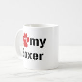 Mug J'aime mon boxeur (Devant gauche)