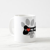 Mug J'aime mon boxeur - os de chien (Devant gauche)