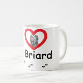 Mug J'aime mon Briard (Devant droit)