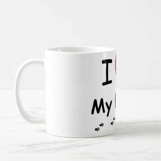 Mug J'aime mon Briard (Gauche)