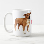 Mug J'aime mon bull-terrier du Staffordshire (Gauche)
