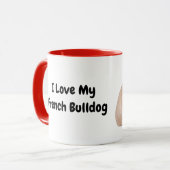 Mug J'aime mon Bulldog (Devant gauche)