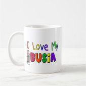 Mug J'aime mon Busia (la grand-mère polonaise) (Gauche)