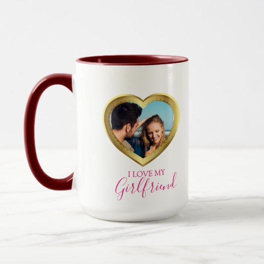 Mug J'aime Mon cadeau de petite amie pour elle Valenti (Gauche)