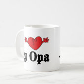 Mug J'aime mon cadeau d'Opa (Devant gauche)