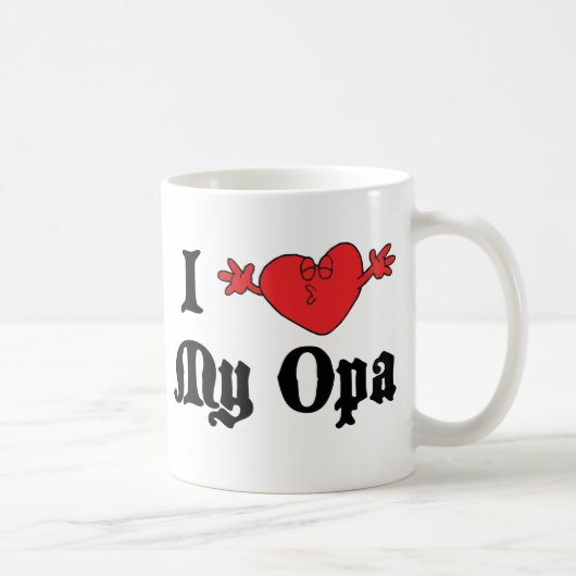 Mug J'aime mon cadeau d'Opa (Droite)