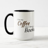 Mug J'aime mon café comme j'aime mes livres (Gauche)