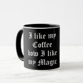 MUG J'AIME MON CAFÉ COMMENT J'AIME MA MAGIE (Devant gauche)