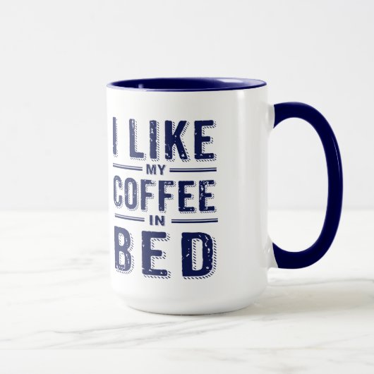 Mug J'Aime Mon Café En Bleu Lit (Droite)