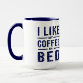 Mug J'Aime Mon Café En Bleu Lit (Gauche)