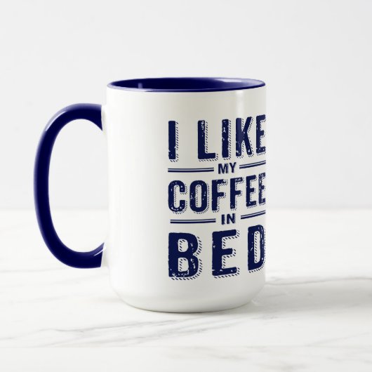 Mug J'Aime Mon Café En Bleu Lit (Gauche)