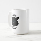 Mug J'aime mon café noir et mon chat noir (Devant gauche)