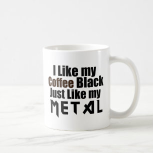 Mug J'aime mon café noir Tout comme mon métal