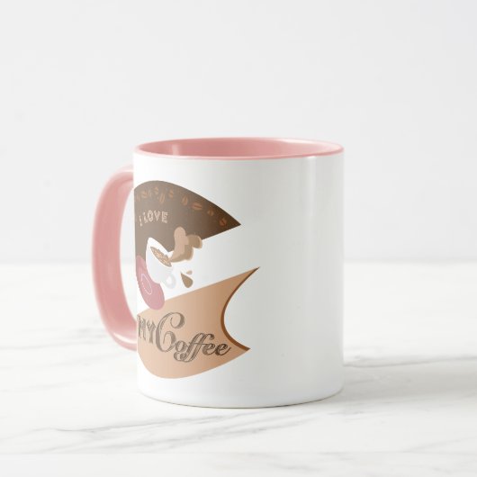 Mug J'aime mon café Retro Java (Devant gauche)