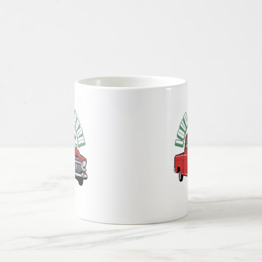 Mug J'aime mon camion - vieux, collecte rouge (Centre)