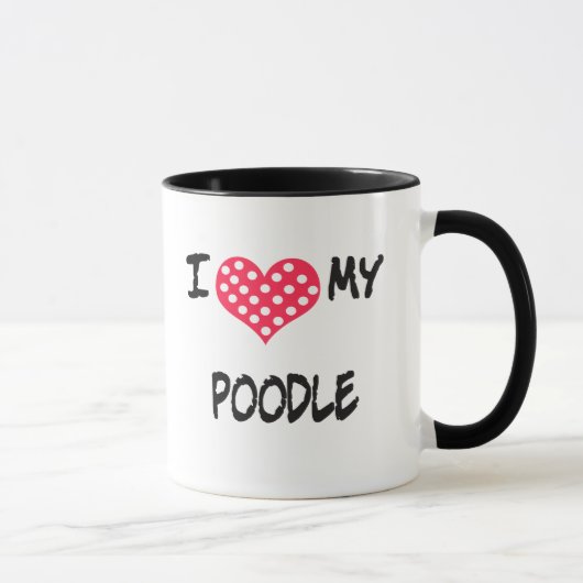 Mug J'aime mon caniche (Droite)