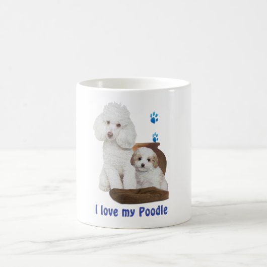 Mug J'aime mon caniche (Centre)