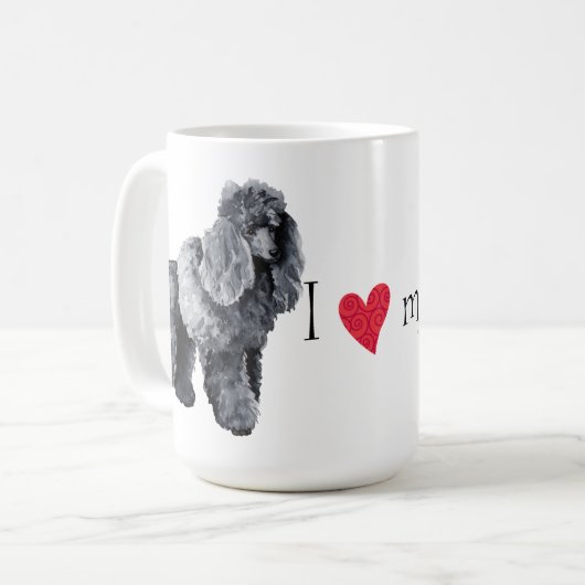 Mug J'aime mon caniche miniature (Devant gauche)